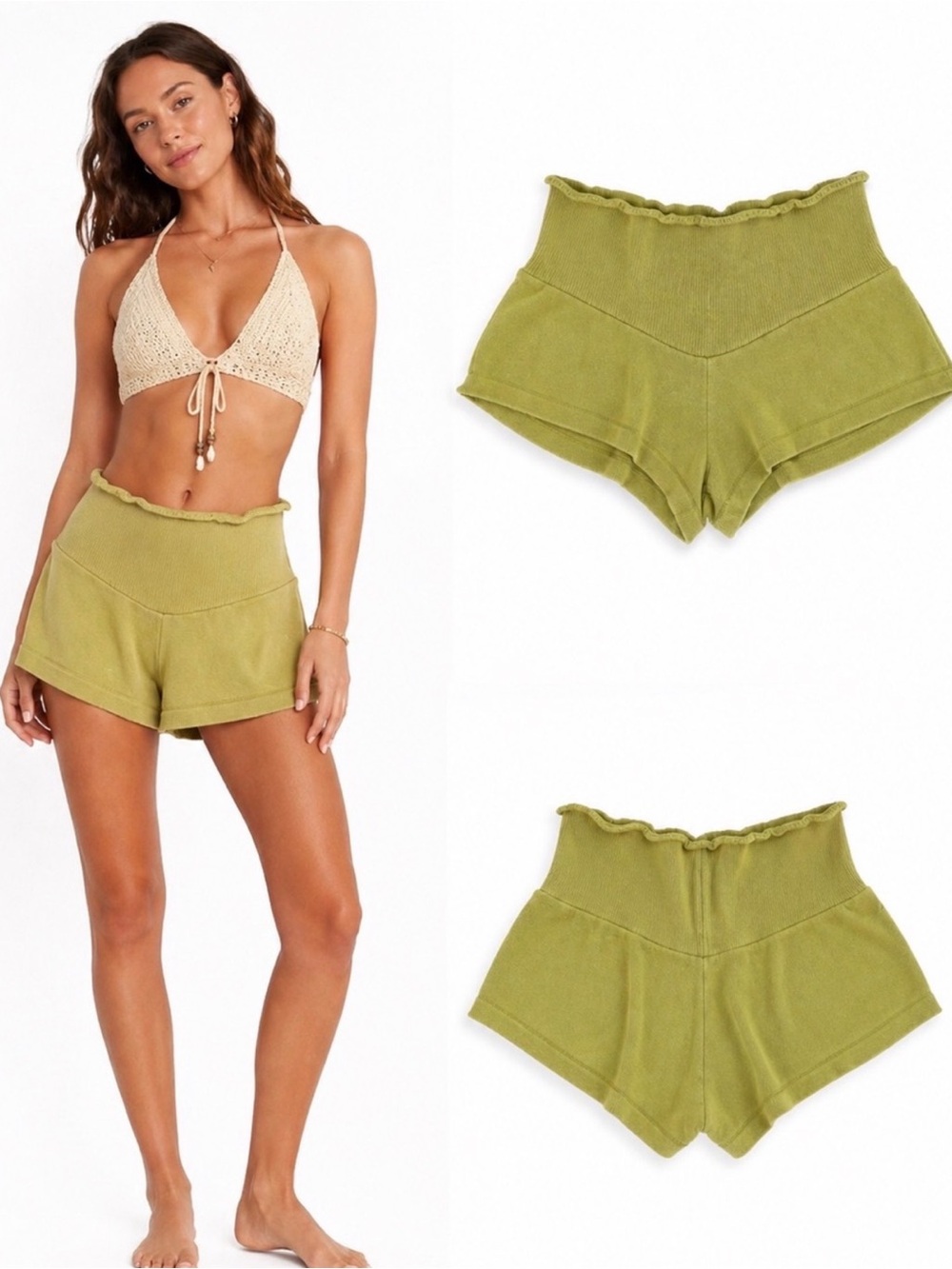 ✨ Free People FP Sun/Beach Knit High-Waisted Shorts‎ ✨